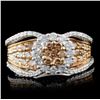 Image 1 : 14K White Gold 2.82ctw Fancy Color Diamond Ring