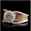 Image 2 : 14K White Gold 2.82ctw Fancy Color Diamond Ring