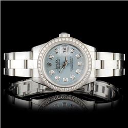 Rolex SS DateJust 1.00ct Diamond Ladies Wristwatch