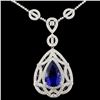 Image 1 : 18K Gold 17.41ct Tanzanite & 5.05ctw Diamond Neckl