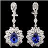 Image 1 : 18K Gold 4.72ctw Tanzanite & 3.17ctw Diamond Earri