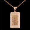 Image 1 : 14K Gold 1.00ctw Fancy Diamond Pendant