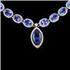 Image 2 : 14K Gold 38.99ctw Tanzanite & 7.74ctw Diamond Neck