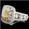 Image 2 : *GIA 18K Gold 2.74ctw Fancy Diamond Ring