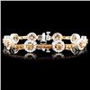 Image 1 : 14K Gold 3.67ctw Fancy Color Diamond Bracelet