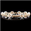 Image 2 : 14K Gold 3.67ctw Fancy Color Diamond Bracelet