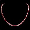 Image 1 : `14k Gold 28ct Ruby 1.20ct Diamond Necklace