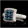 Image 2 : 14K White Gold 1.50ctw Fancy Color Diamond Ring