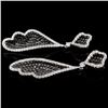 Image 2 : 14K White Gold 4.33ctw Fancy Color Diamond Earring