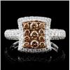 Image 1 : 14K White Gold 1.50ctw Fancy Color Diamond Ring