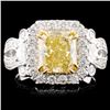 Image 1 : *GIA 18K Gold 3.39ctw Fancy Diamond Ring