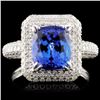 Image 1 : 18K Gold 2.99ct Tanzanite & 1.13ctw Diamond Ring