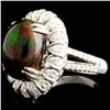 Image 2 : 18K Gold 4.07ct Opal & 1.90ctw Diamond Ring