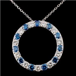 18K White Gold 2.42ctw Fancy Color Diamond Pendant