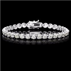 ^18k White Gold 9.00ct Diamond Tennis Bracelet