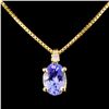 Image 1 : 14K Gold 1.17ct Tanzanite & 0.03ctw Diamond Pendan