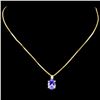Image 2 : 14K Gold 1.17ct Tanzanite & 0.03ctw Diamond Pendan