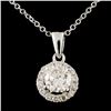 Image 1 : 14K Gold 0.69ctw Diamond Pendant