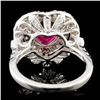 Image 3 : 18K Gold 4.22ct Ruby & 1.81ctw Diamond Ring