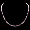Image 1 : `14k Gold 25ct Sapphire 1.20ct Diamond Necklace