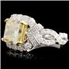 Image 2 : *GIA 18K Gold 3.99ctw Fancy Diamond Ring