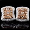 Image 1 : 14K White Gold 1.33ctw Fancy Color Diamond Earring