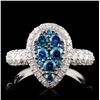 Image 1 : 14K White Gold 1.59ctw Fancy Color Diamond Ring