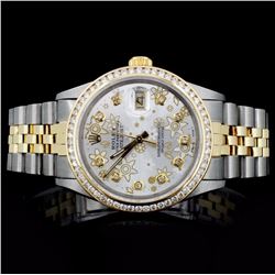 Rolex YG/SS DateJust 1.50ct Diamond Gent's Watch