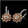 Image 2 : 14K White Gold 1.10ctw Fancy Color Diamond Earring