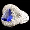 Image 2 : 18K Gold 2.63ct Tanzanite 2.10ctw Diamond Ring