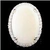 Image 1 : 18K Gold 22.53ct Opal & 1.68ctw Diamond Ring