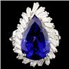 Image 1 : 18K Gold 7.45ct Tanzanite & 1.31ctw Diamond Ring