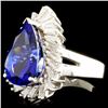 Image 2 : 18K Gold 7.45ct Tanzanite & 1.31ctw Diamond Ring