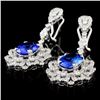 Image 2 : 18K Gold 6.66ctw Tanzanite & 3.31ctw Diamond Earri