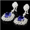 Image 2 : 18K Gold 6.13ctw Tanzanite & 3.98ctw Diamond Earri