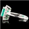 Image 3 : 18K Gold 2.28ct Emerald & 0.57ctw Diamond Ring