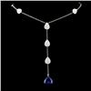 Image 1 : 18K Gold 4.25ct Tanzanite & 1.00ctw Diamond Neckla