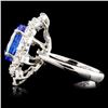 Image 3 : 14K Gold 4.36ct Tanzanite & 0.73ctw Diamond Ring
