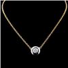 Image 1 : 18K Two Tone 0.33ct Diamond Pendant