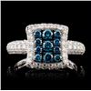 Image 1 : 14K White Gold 1.50ctw Fancy Color Diamond Ring