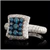 Image 2 : 14K White Gold 1.50ctw Fancy Color Diamond Ring