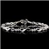 Image 1 : 14K White Gold 1.00ctw Diamond Bracelet