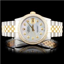 Rolex TwoTone DateJust 1.25ct Diamond Wristwatch
