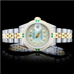 Rolex YG/SS DateJust 1.00ct Diamond Ladies Watch