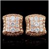 Image 1 : 14K Rose Gold 1.46ctw Diamond Earrings