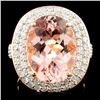 Image 1 : 14K Rose Gold 7.66ct Morganite & 1.11ctw Diamond R