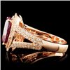 Image 3 : 14K Gold 3.61ct Tourmaline & 0.82ctw Diamond Ring