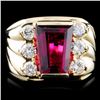 Image 1 : 14K Gold 5.03ct Rubellite & 0.98ctw Diamond Ring