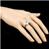 Image 3 : 14K Gold 2.77ct Aquamarine & 0.77ctw Diamond Ring