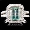 Image 1 : 14K Gold 2.94ct Tourmaline & 0.58ctw Diamond Ring